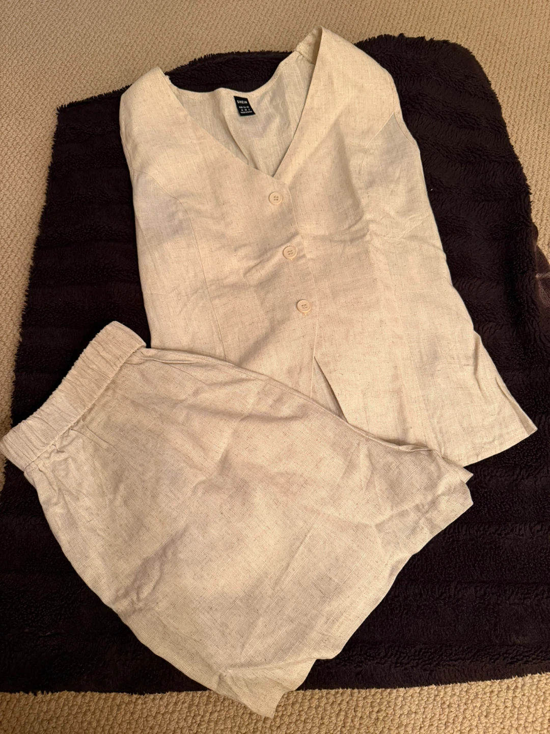 SHEIN Linen Blend Two-Piece Set - photo 2