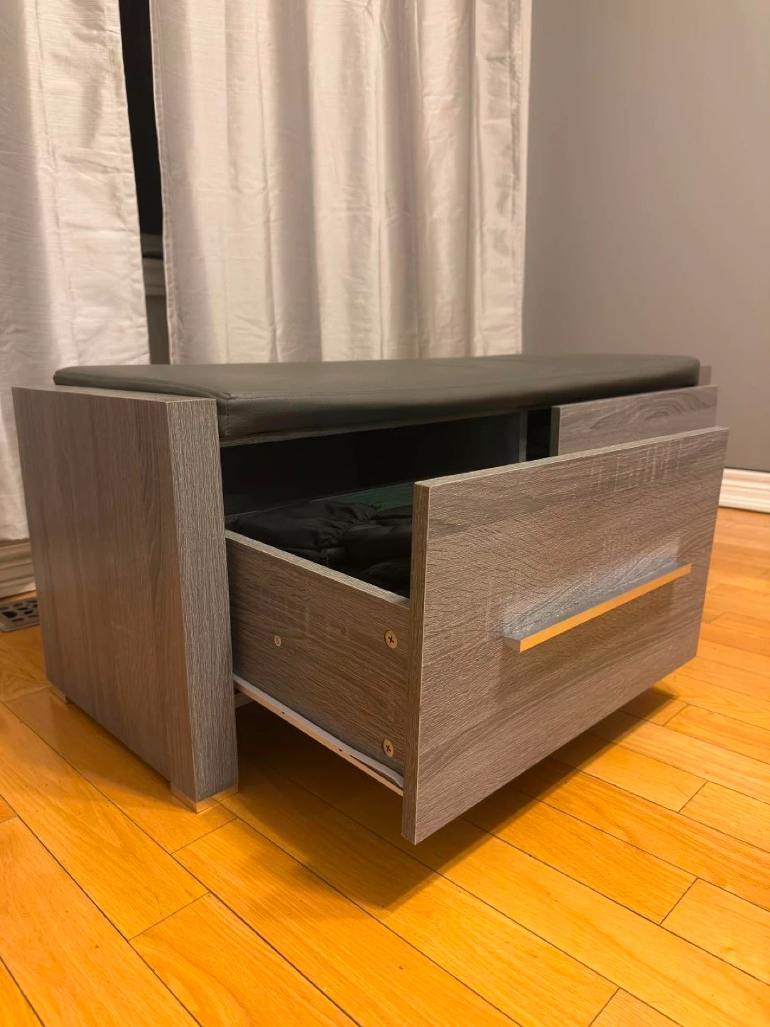 Storage Bench with Cushioned Top - photo 3