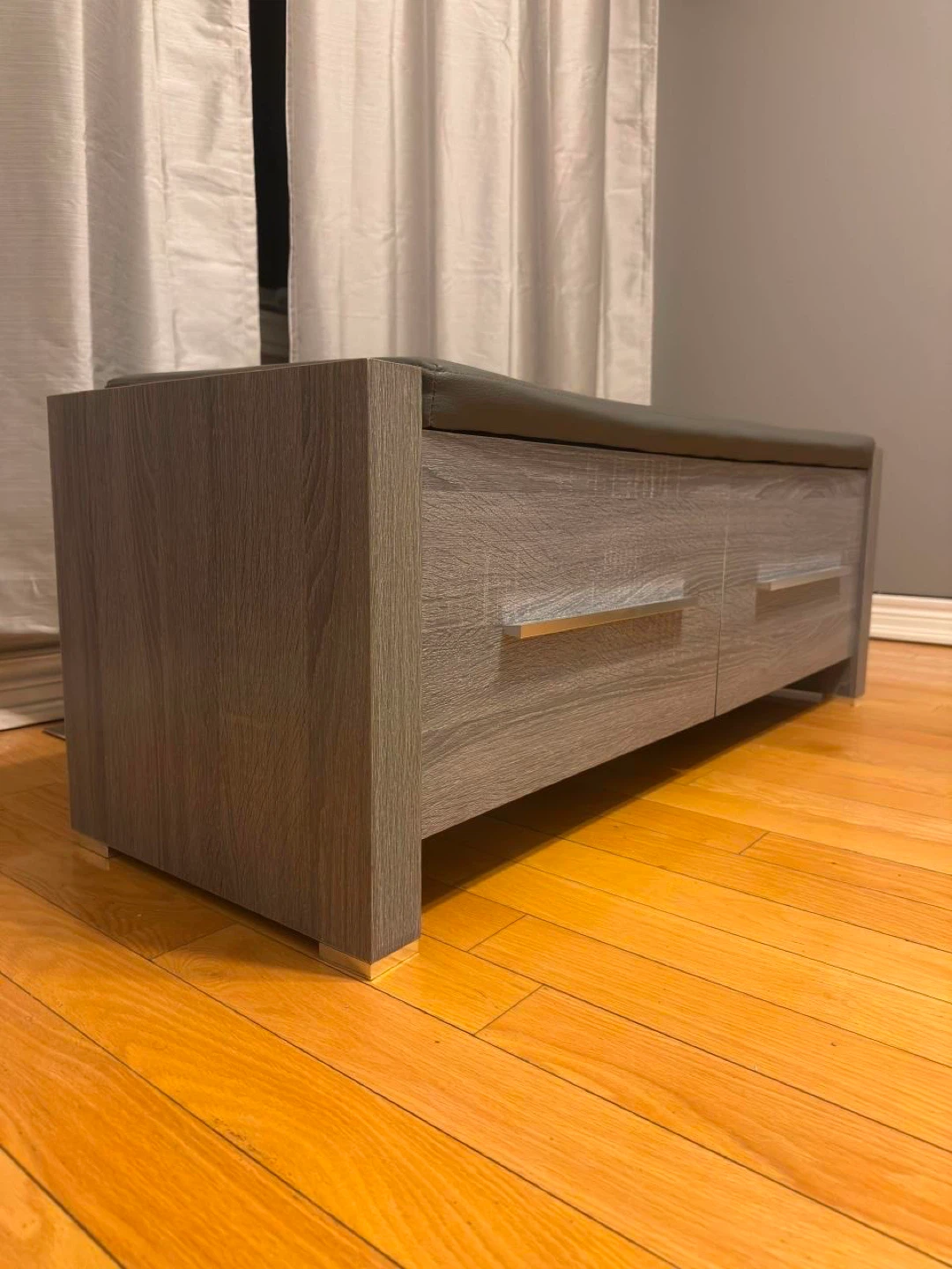 Storage Bench with Cushioned Top