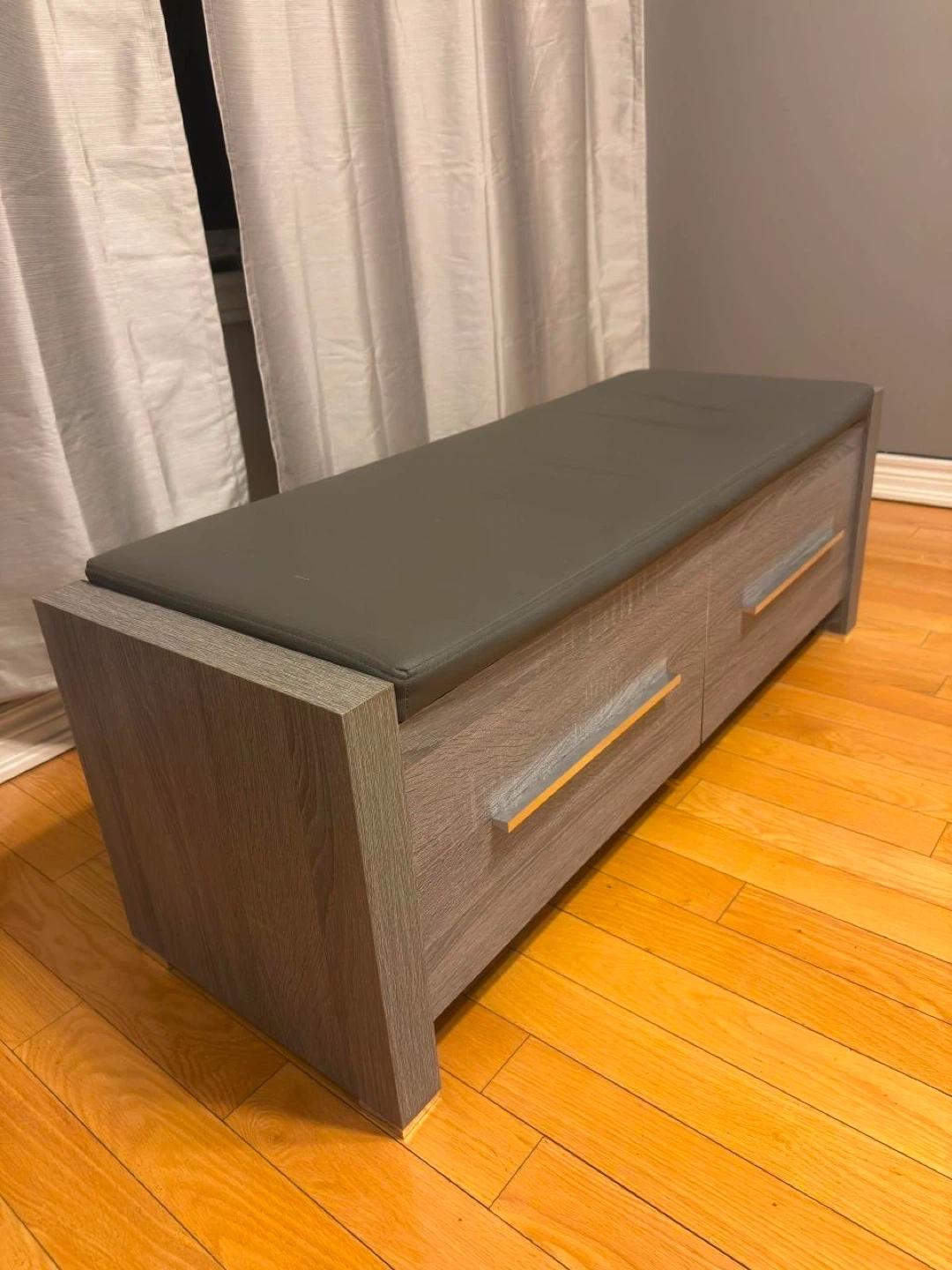 Storage Bench with Cushioned Top - photo 4