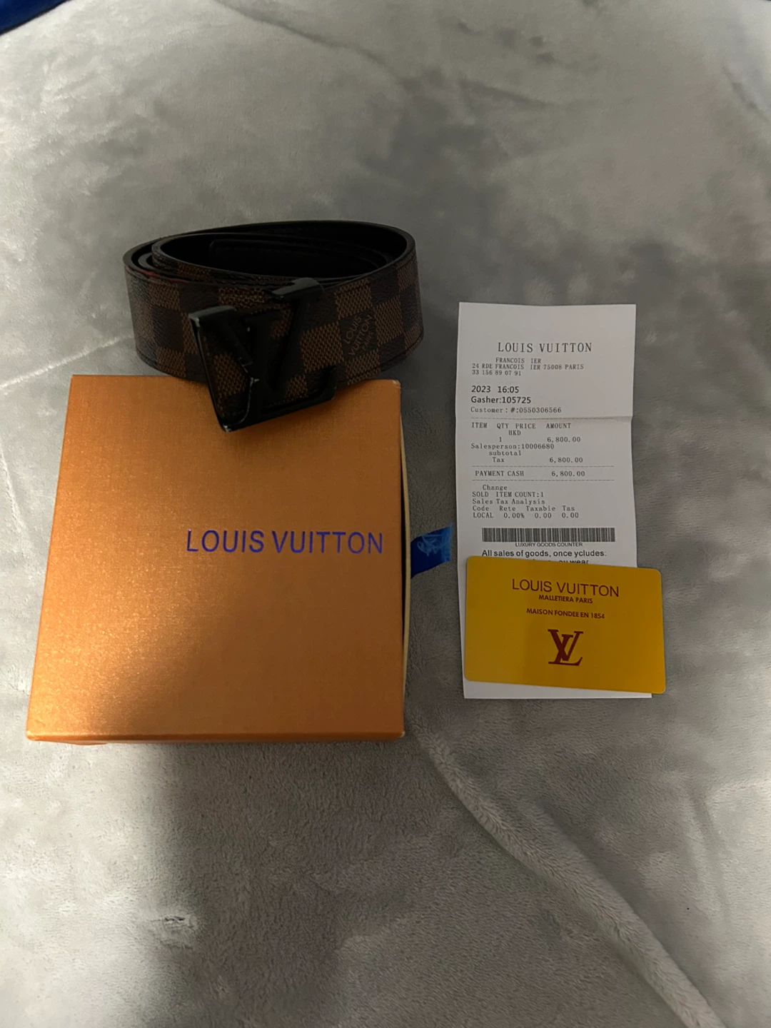 Louis Vuitton Damier Ebene Belt