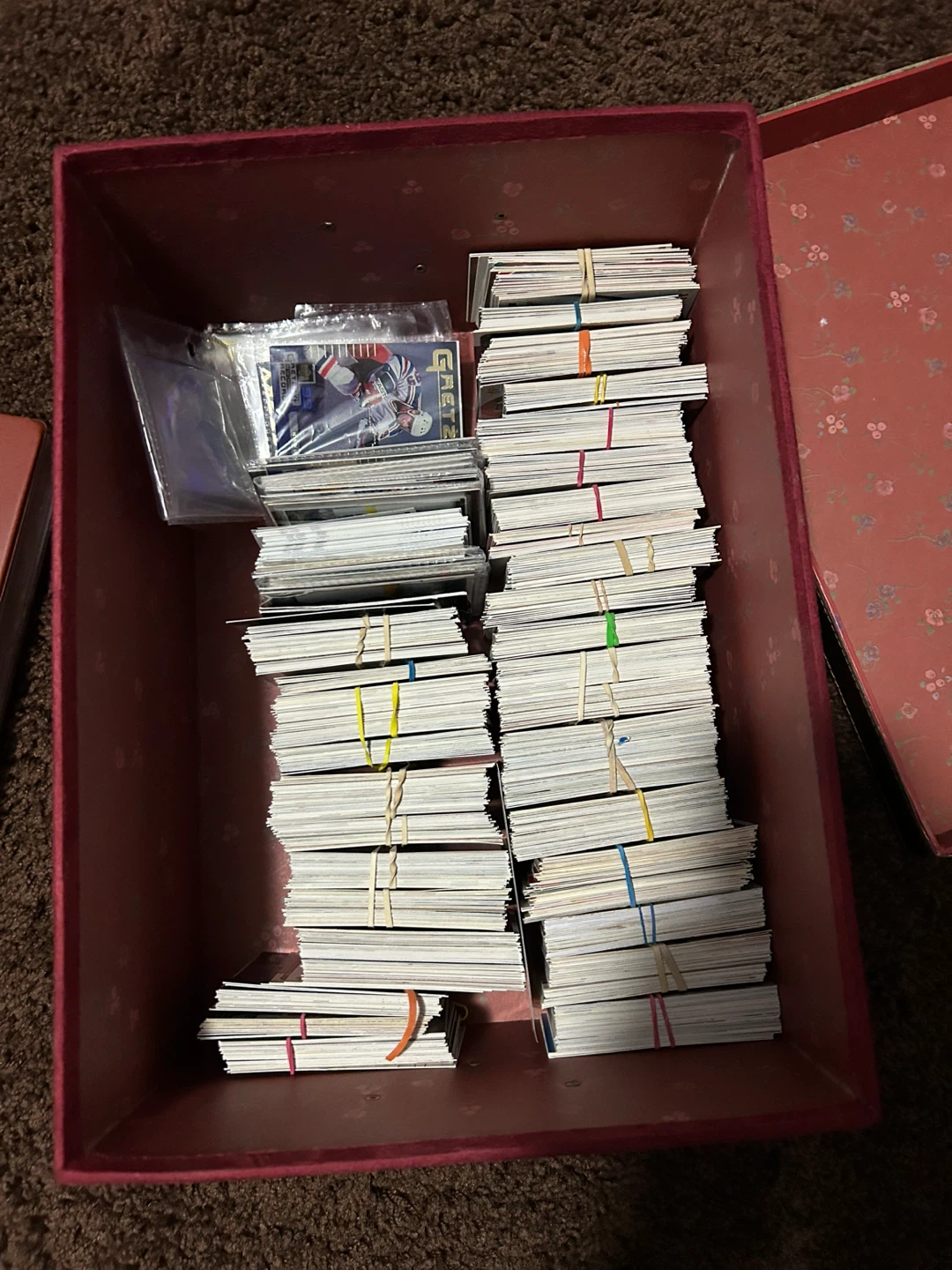 Collection of Hockey Cards in Binder and Box