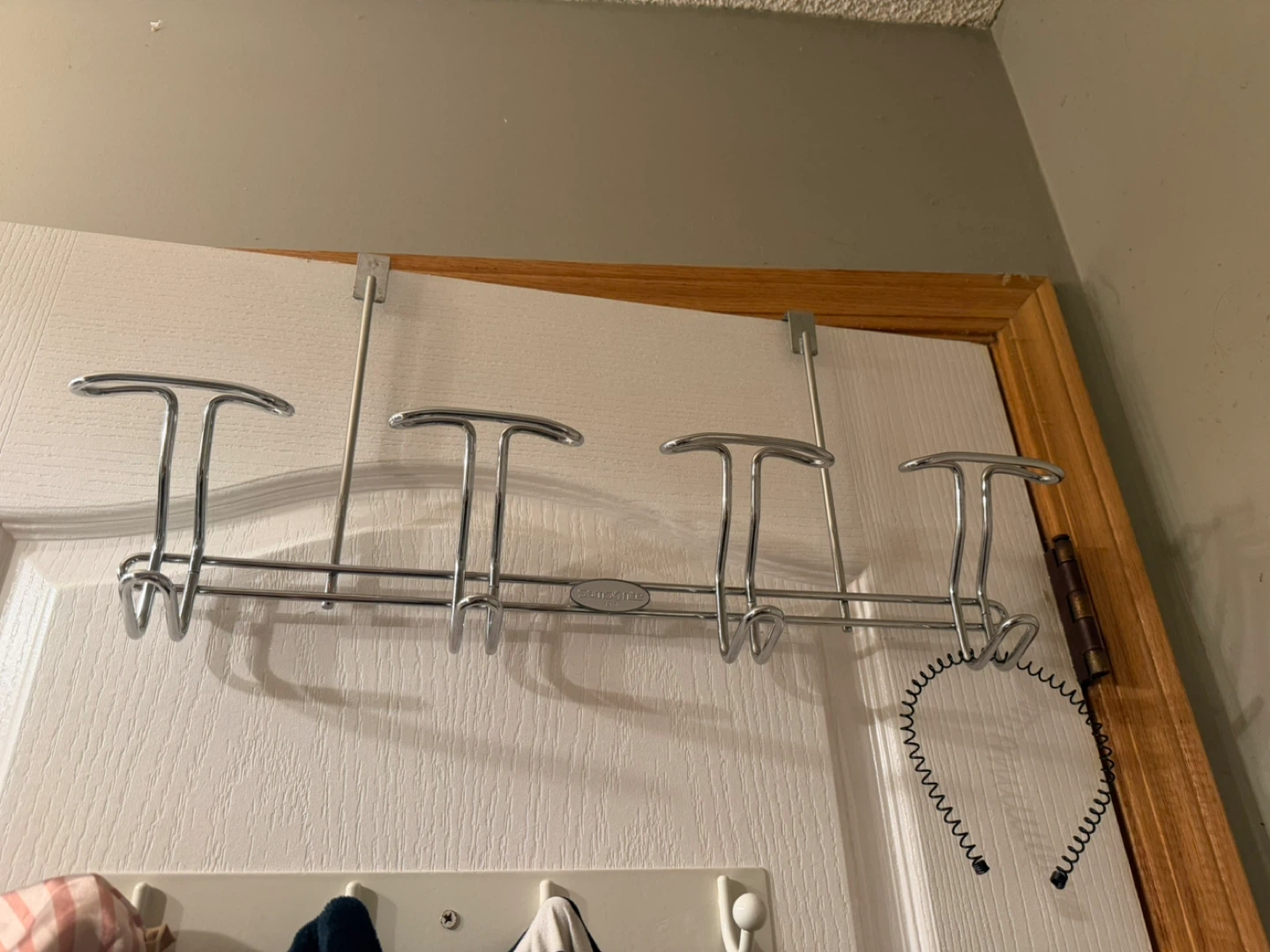 Over-the-Door 4-Hook Organizer Rack