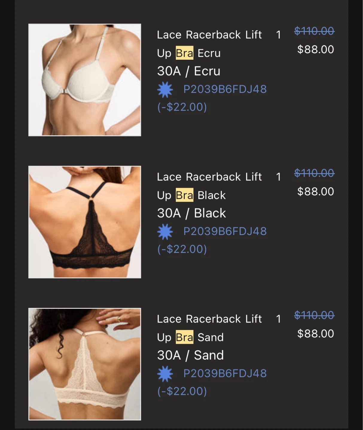 Pepper bra- 30A -Lace Racerback Lift Bra - photo 4
