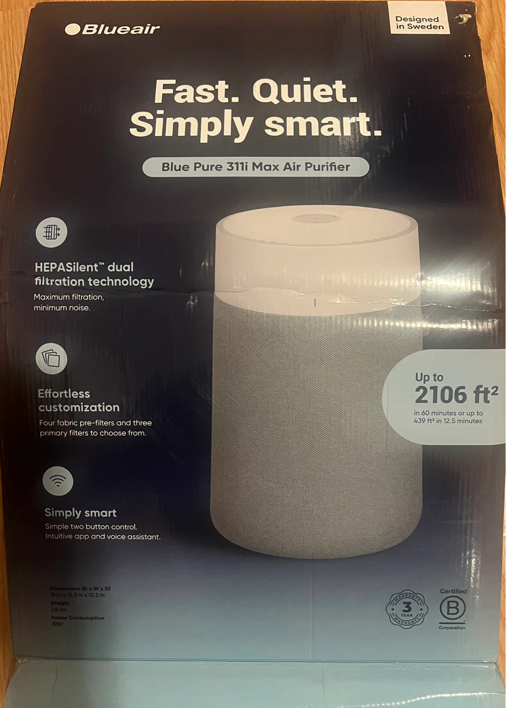 Blueair Blue Pure 311i Max Air Purifier