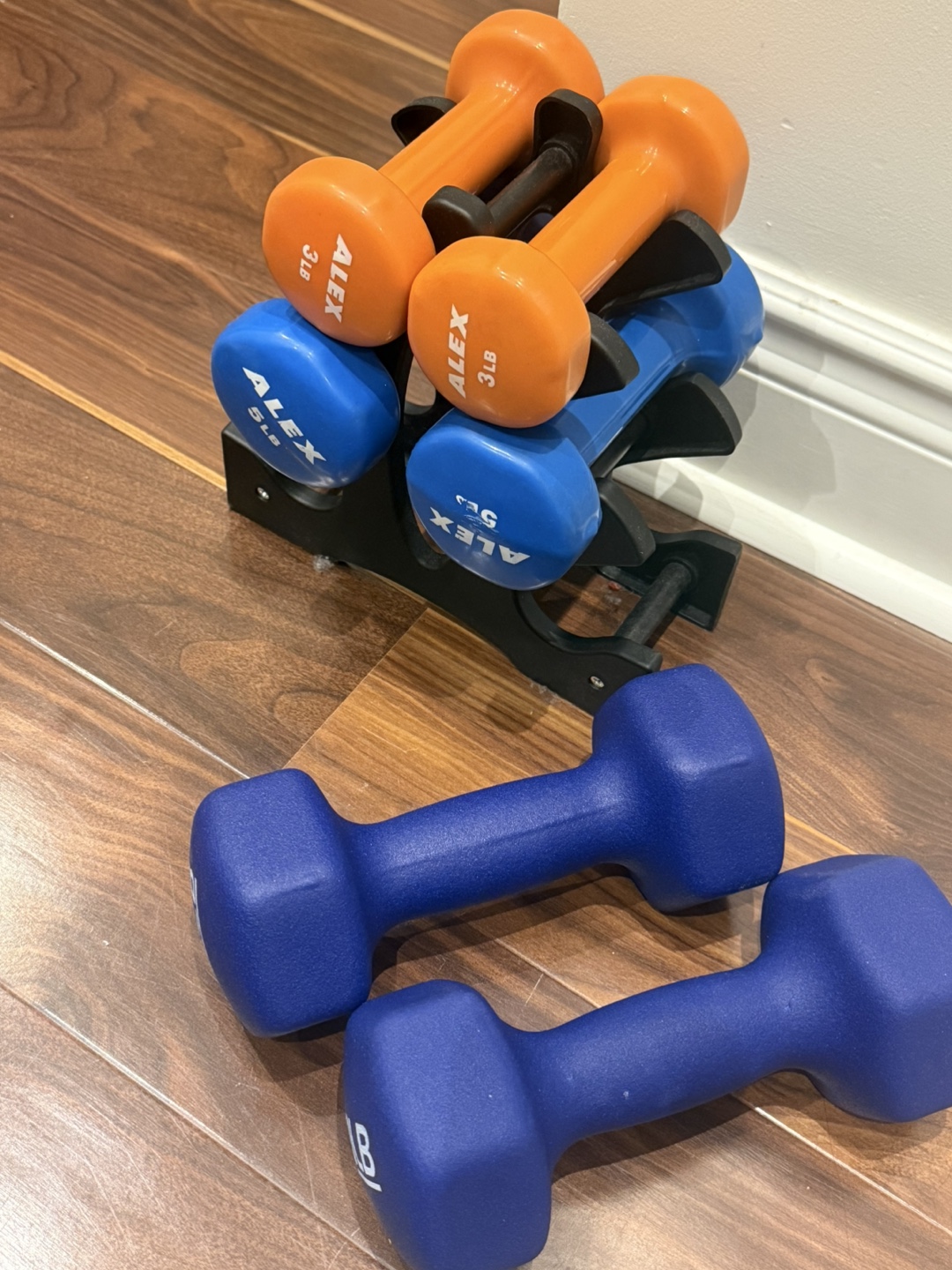 Dumbbells with stand. 3lb, 5lb, and 10lb pairs - photo 2