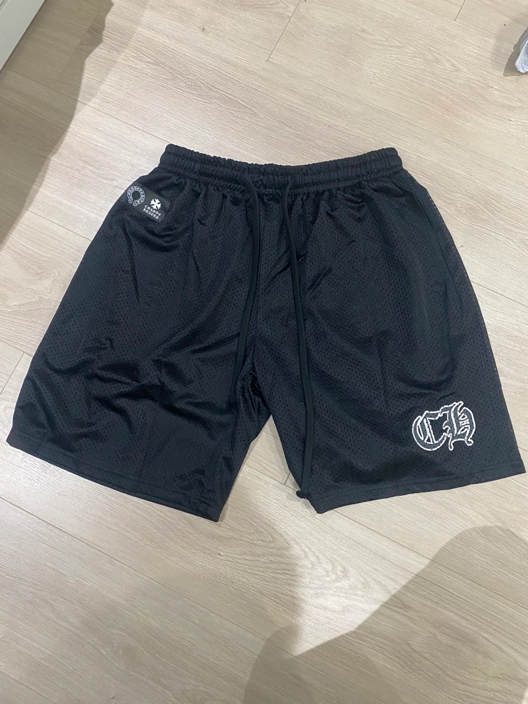 Chrome Hearts Black Mesh Basketball Shorts