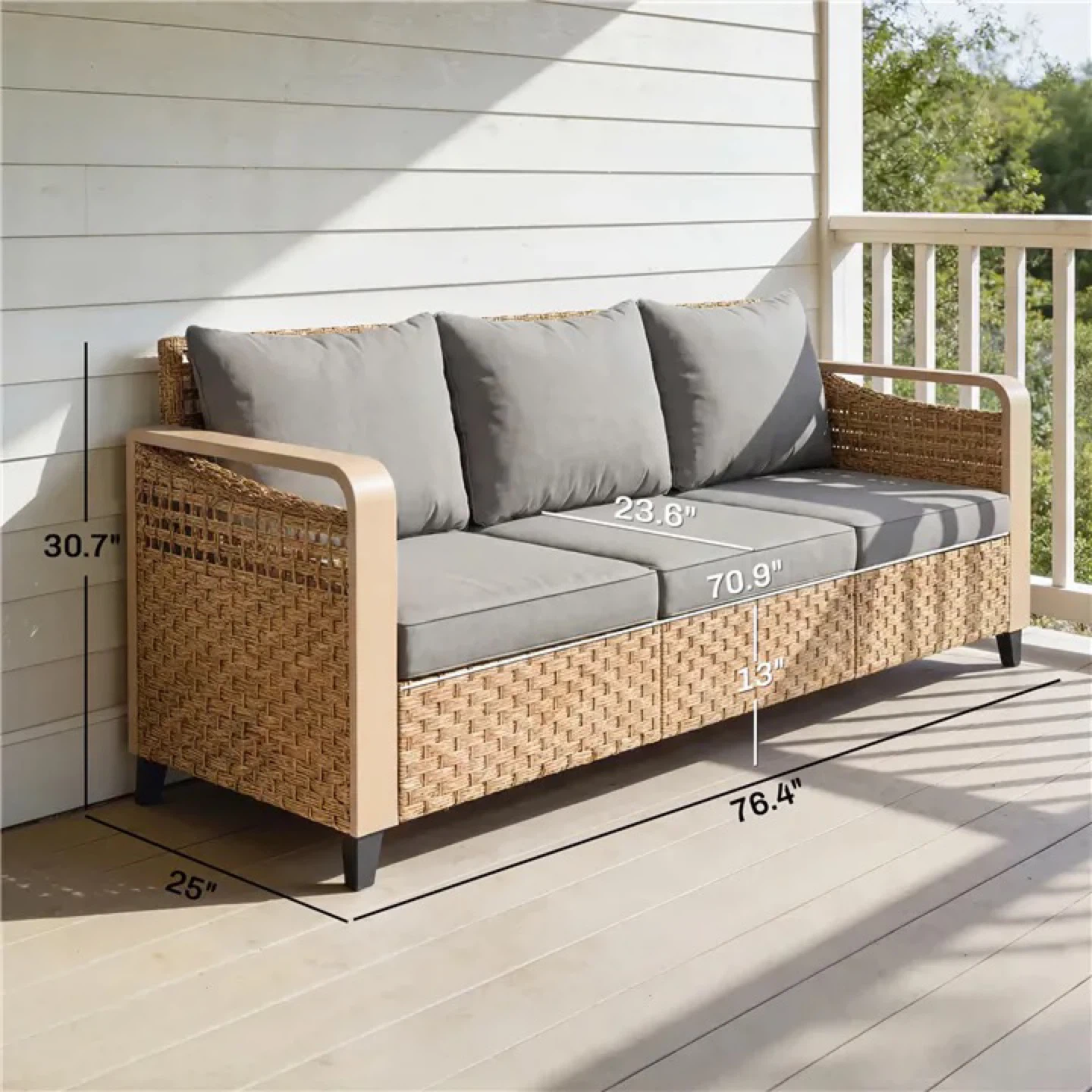 PE Rattan Wicker Outdoor Sofa - photo 4