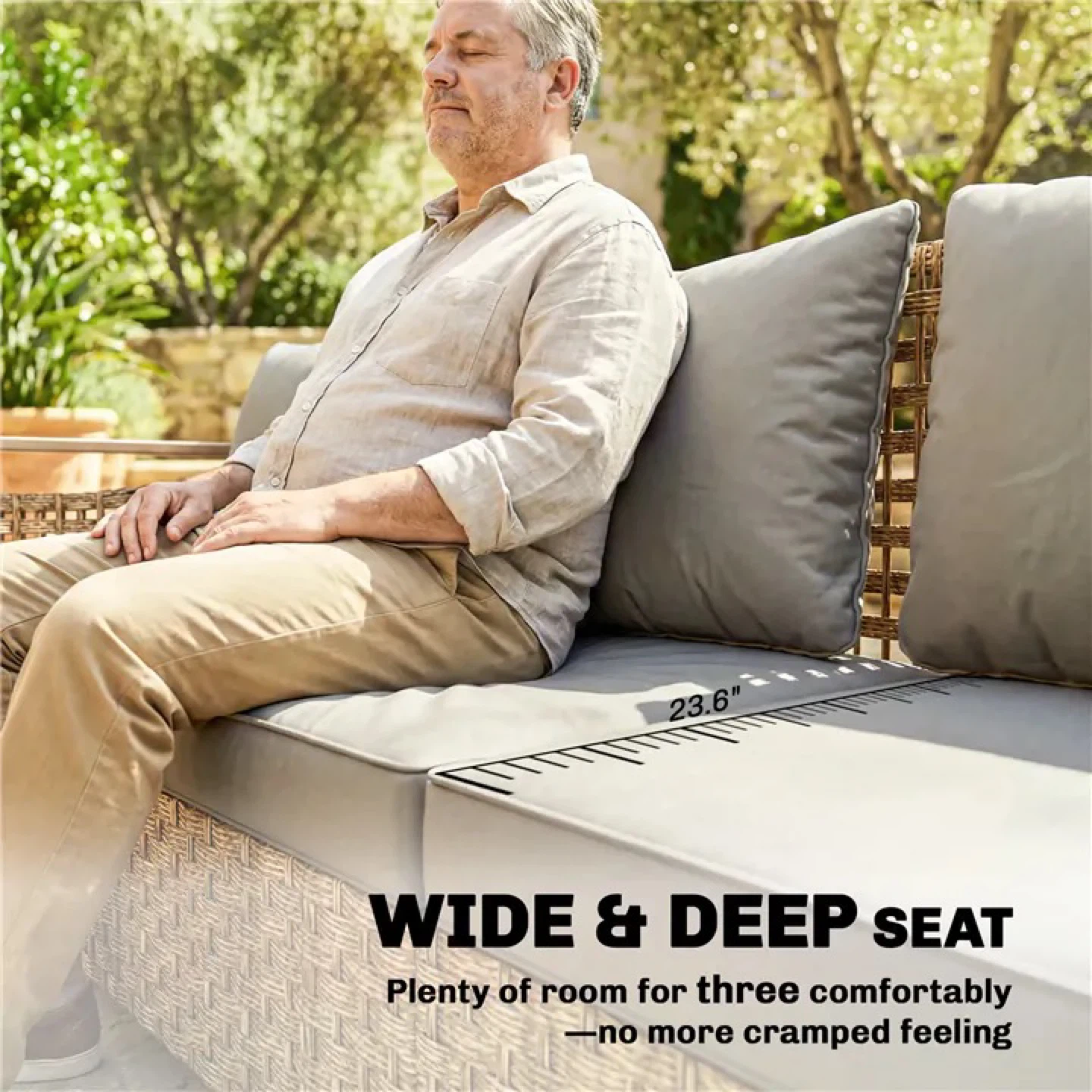 PE Rattan Wicker Outdoor Sofa - photo 5