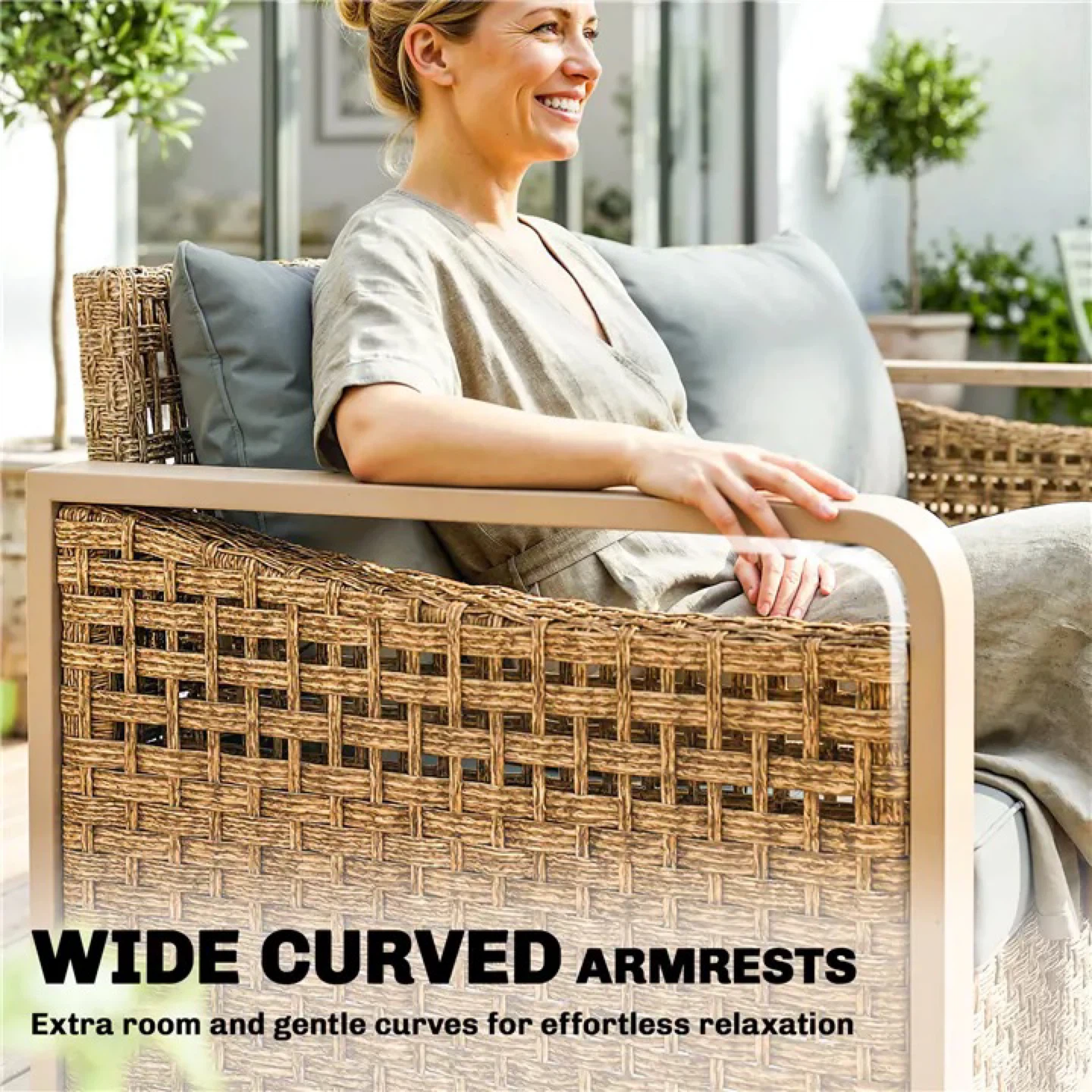PE Rattan Wicker Outdoor Sofa - photo 2