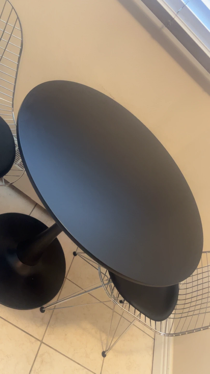 Black Oval Tulip Style Dining Table