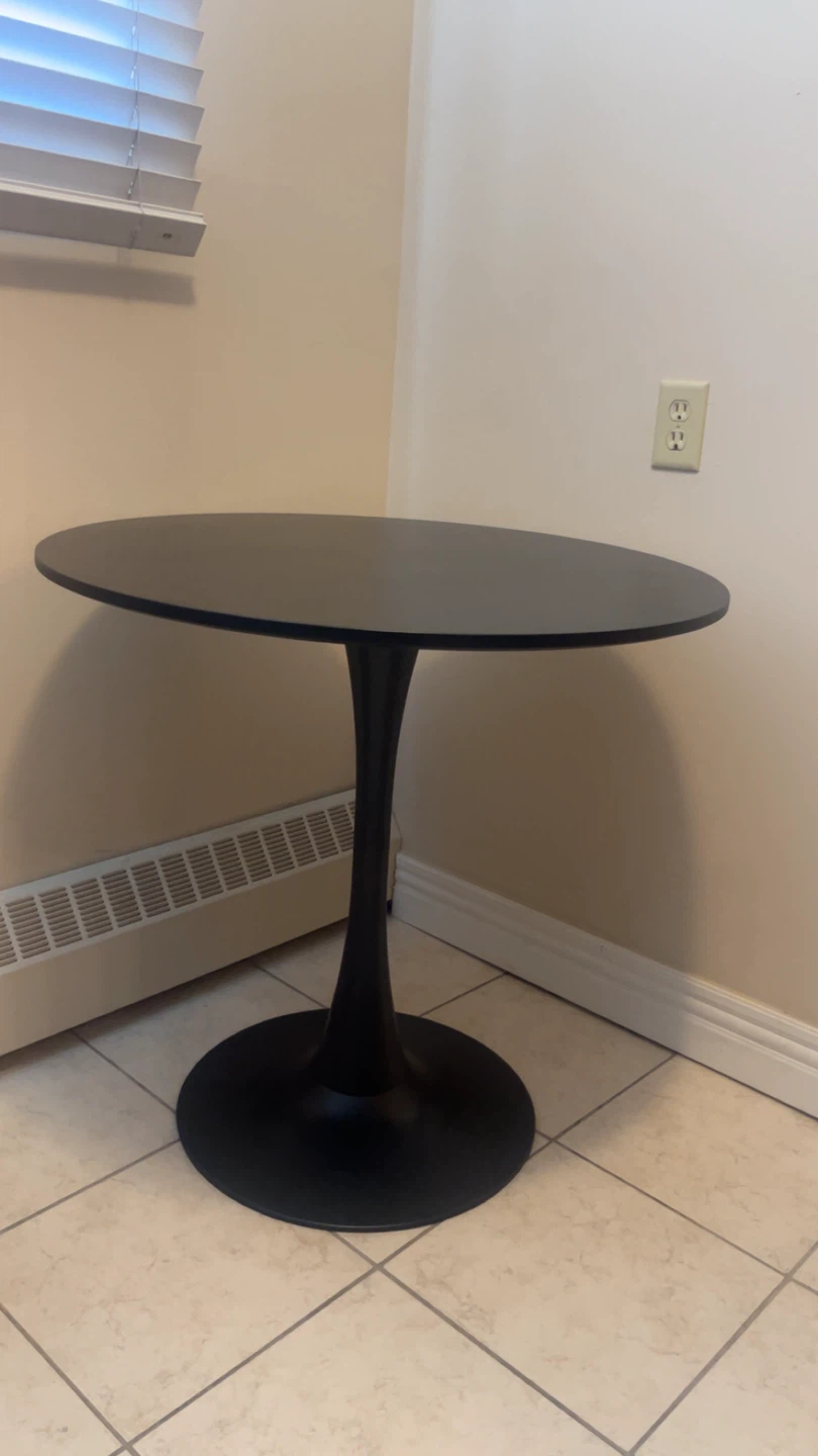 Black Oval Tulip Style Dining Table - photo 3