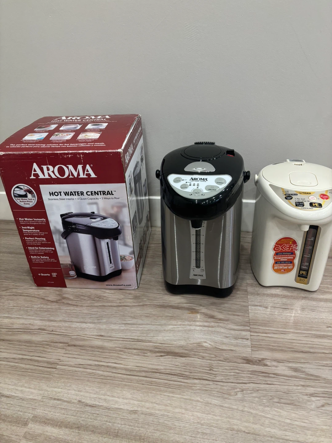 2 Electric  Dispensers – Tiger 3.0L & Aroma 4-Quart – Like New
