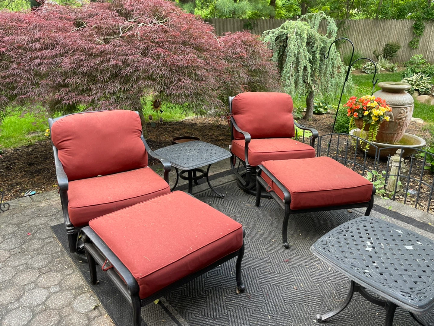 Fortunoff Patio Furniture + Carpets (Grill sold separately)