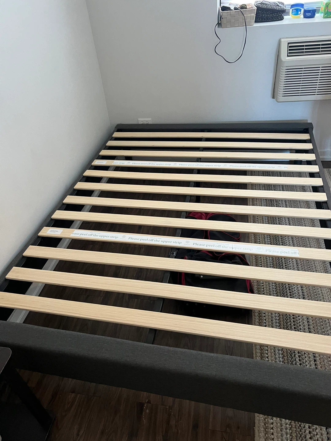 Dark Gray Upholstered Bed Frame - photo 2