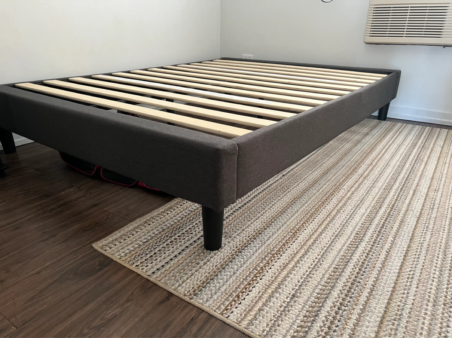 Dark Gray Upholstered Bed Frame