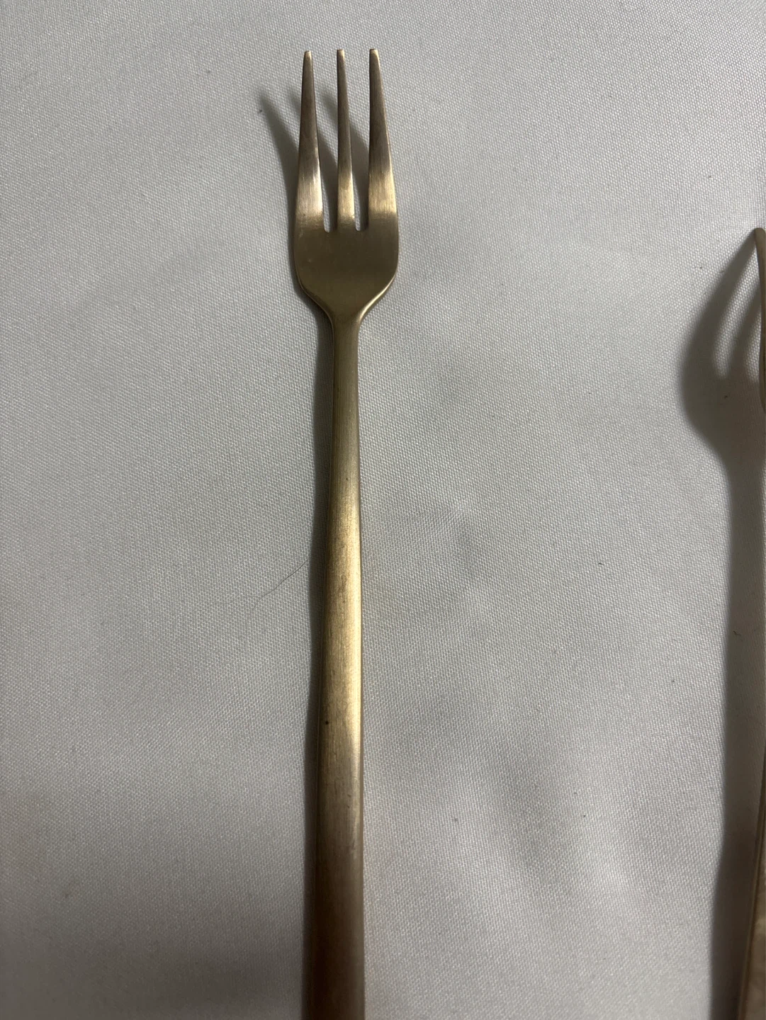 Vintage Brass Hors D’oeuvres/ Dessert  Cutlery Set - photo 3