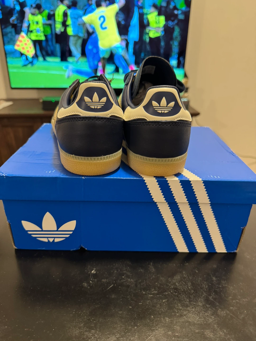 Adidas Samba JP Navy & Yellow Soccer Shoes - photo 3