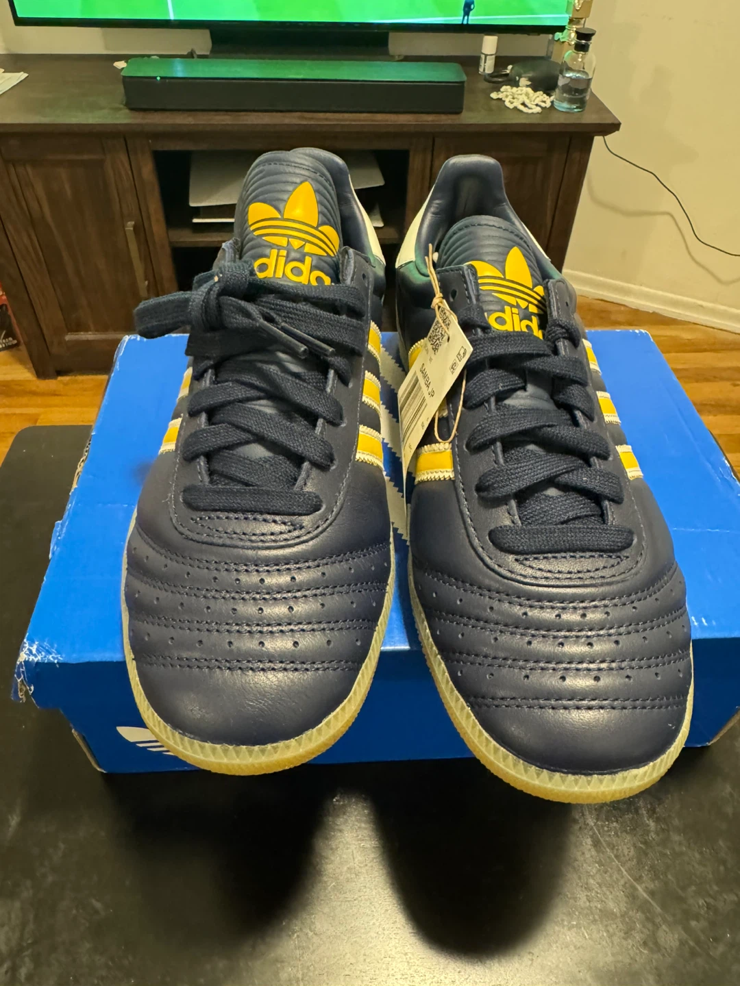 Adidas Samba JP Navy & Yellow Soccer Shoes - photo 5