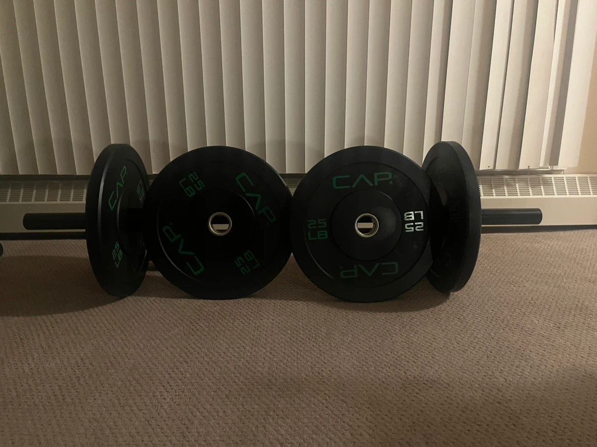 CAP Barbell Weight Plates and Bar Set