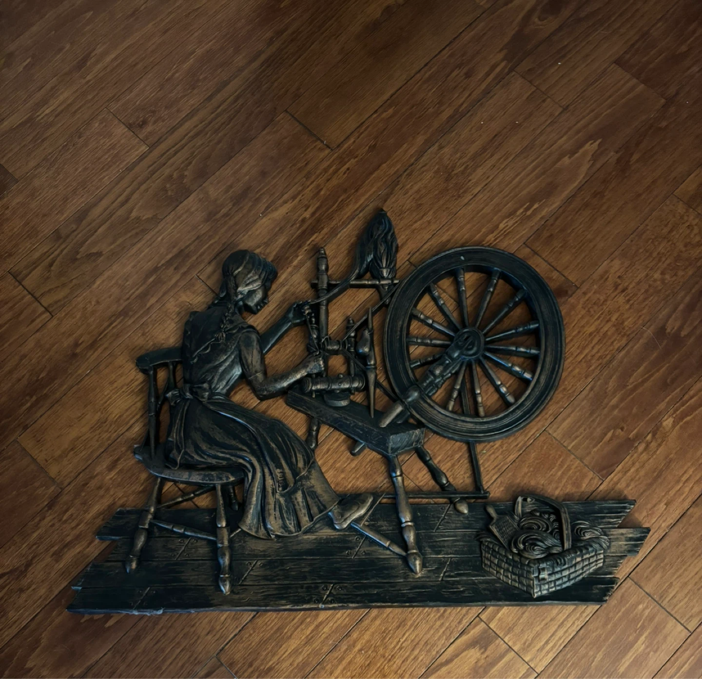 Vintage Spinning Wheel Wall Art