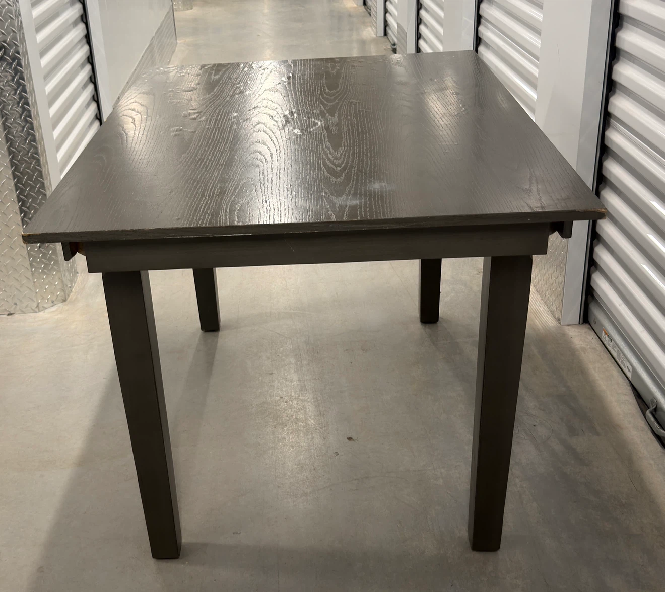 Modern Gray Wood Dining Table - photo 2