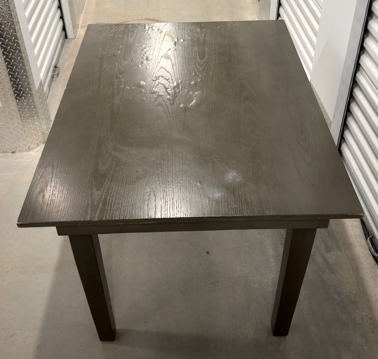 Modern Gray Wood Dining Table - photo 3