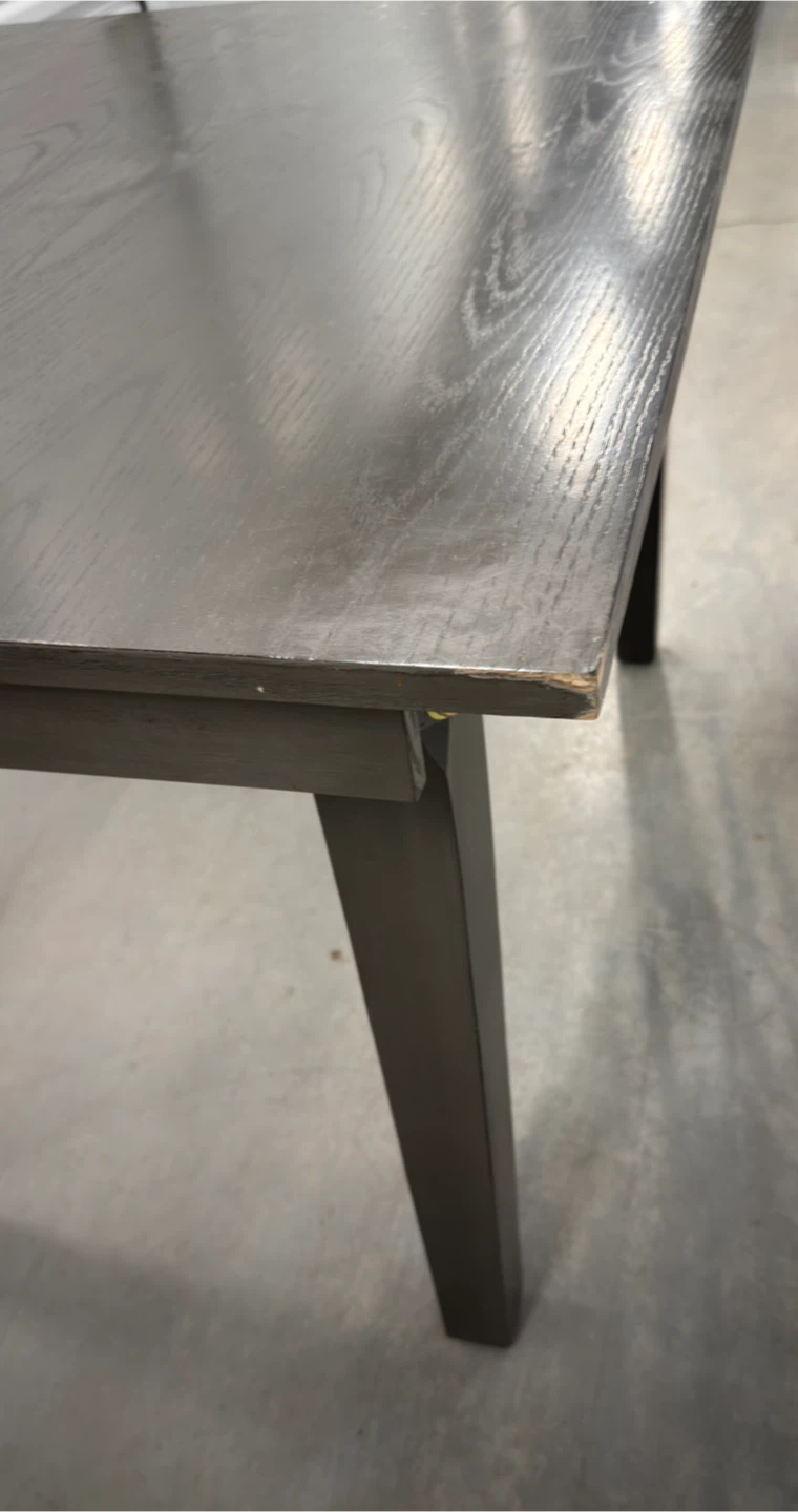 Modern Gray Wood Dining Table - photo 5