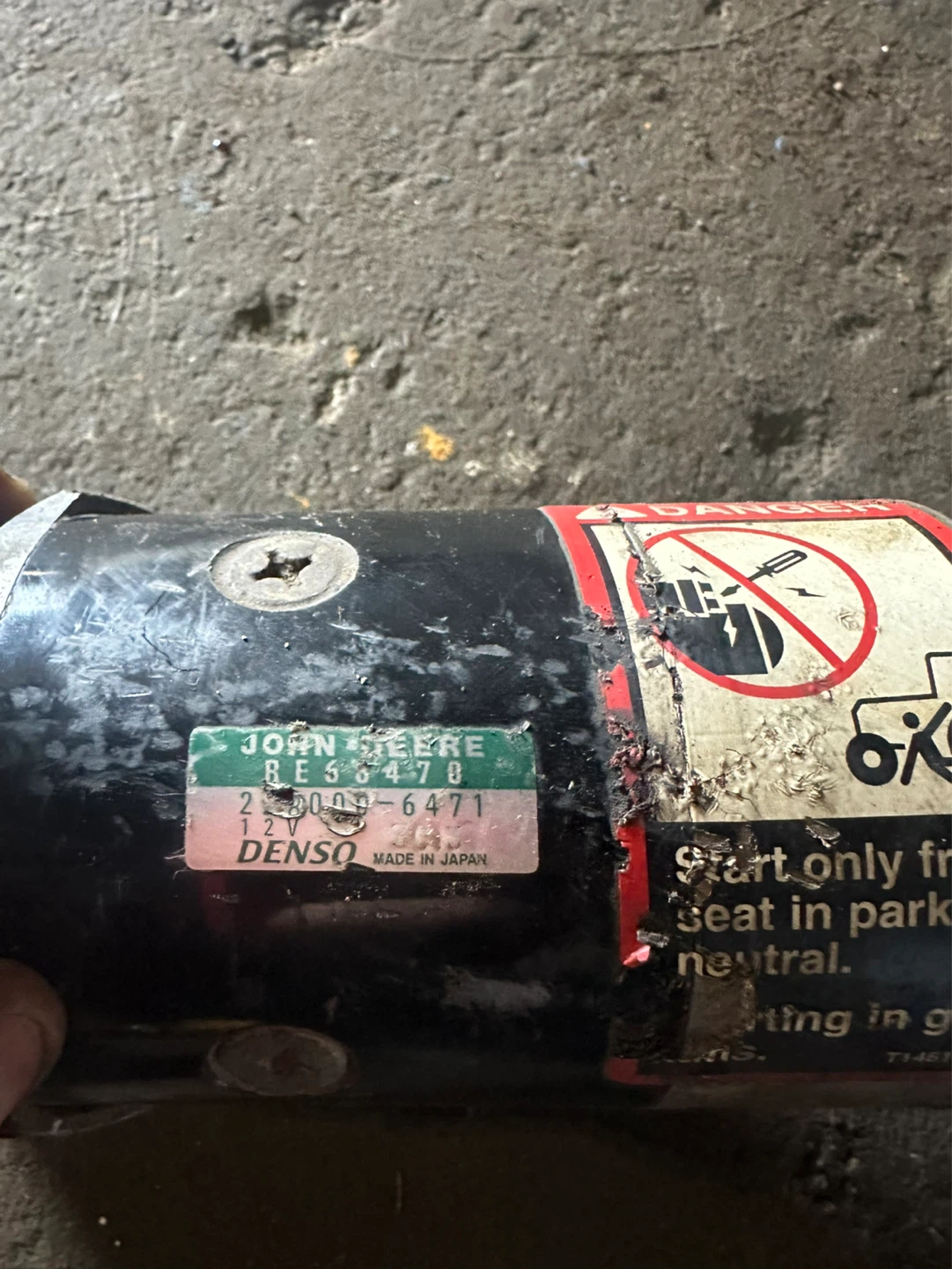 John Deere Starter Motor 12V - photo 4
