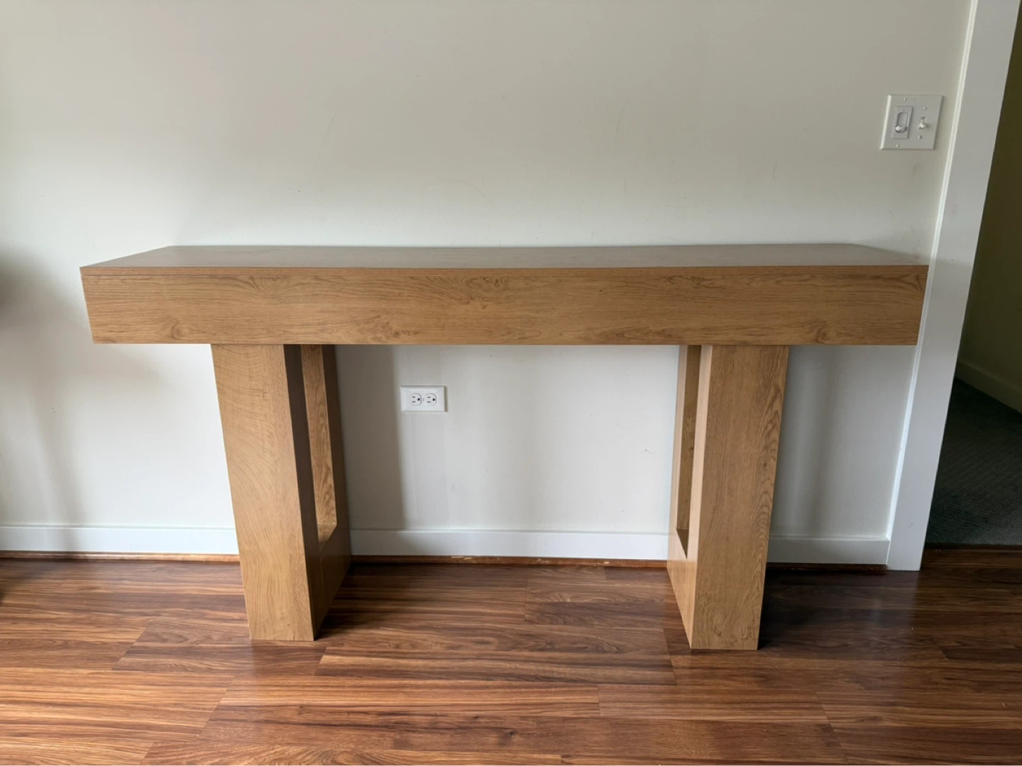 Natural Oak Console Table - photo 2
