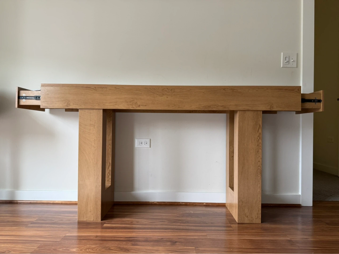 Natural Oak Console Table - photo 3