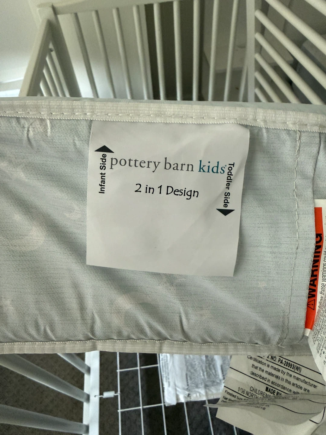 Pottery Barn Kids 2-in-1 Crib+Mattress+Cover - photo 4