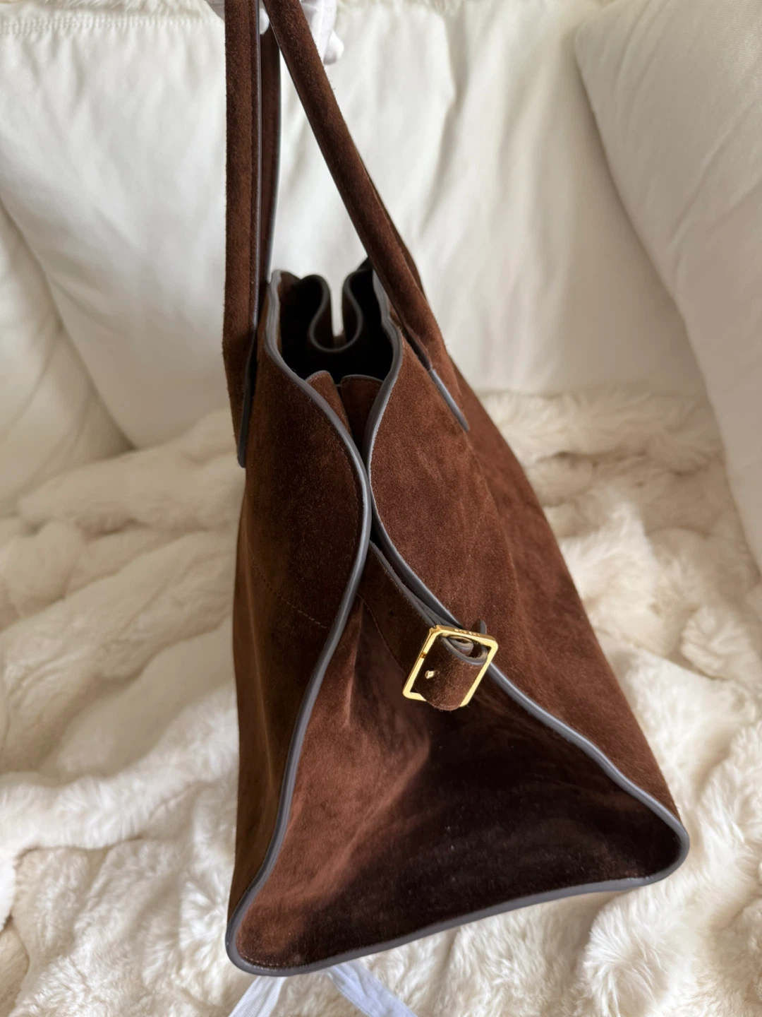 Brown Suede Tote Bag - photo 2