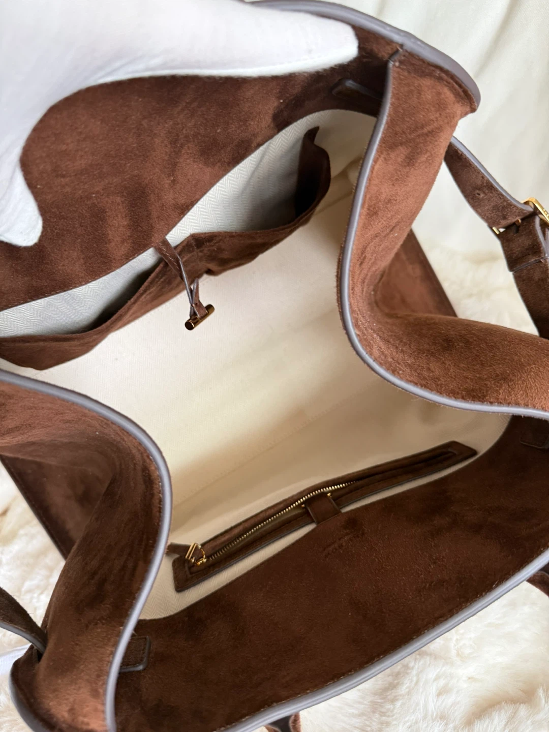 Brown Suede Tote Bag - photo 4