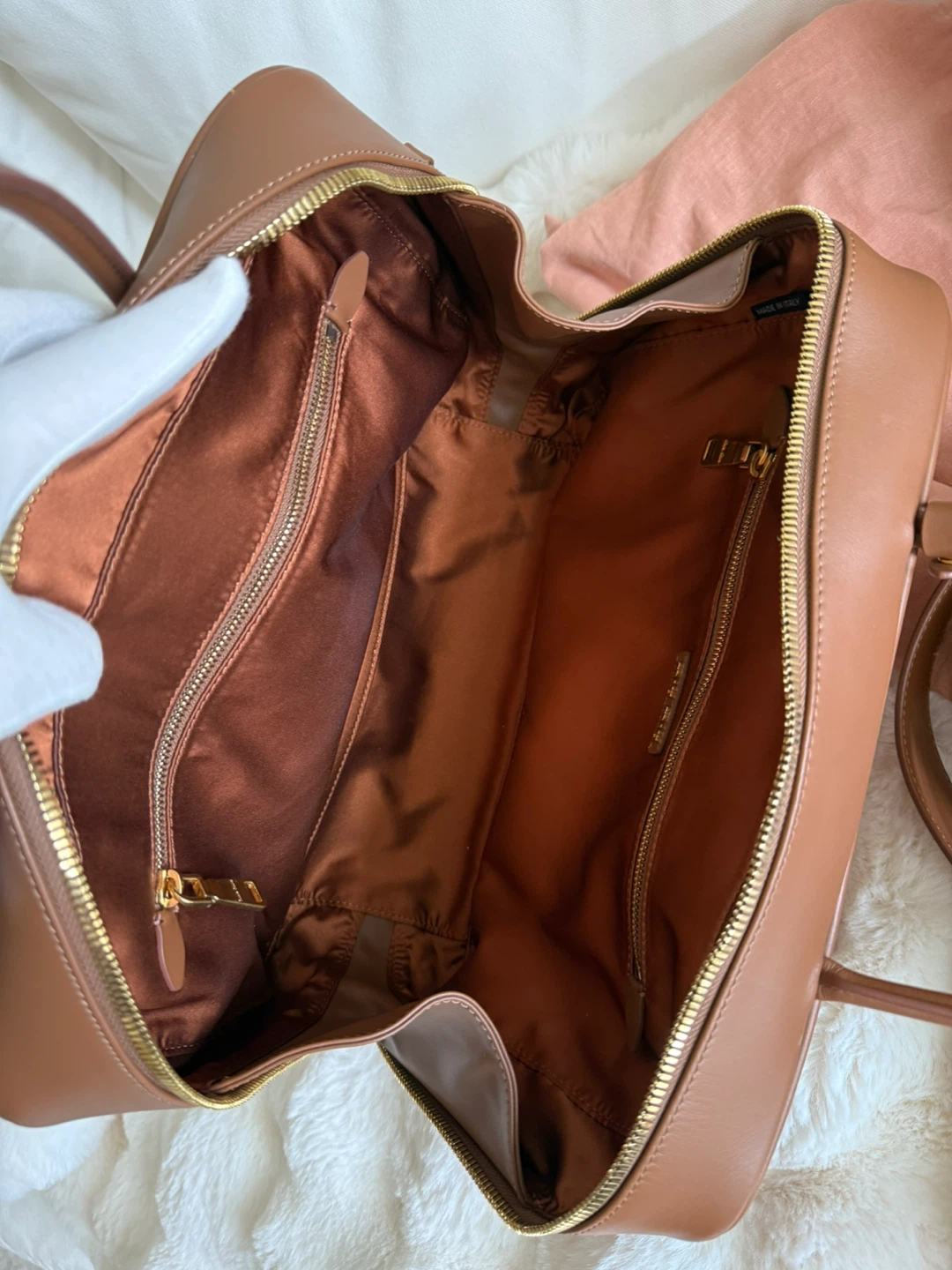 Brown Leather Satchel Handbag - photo 2