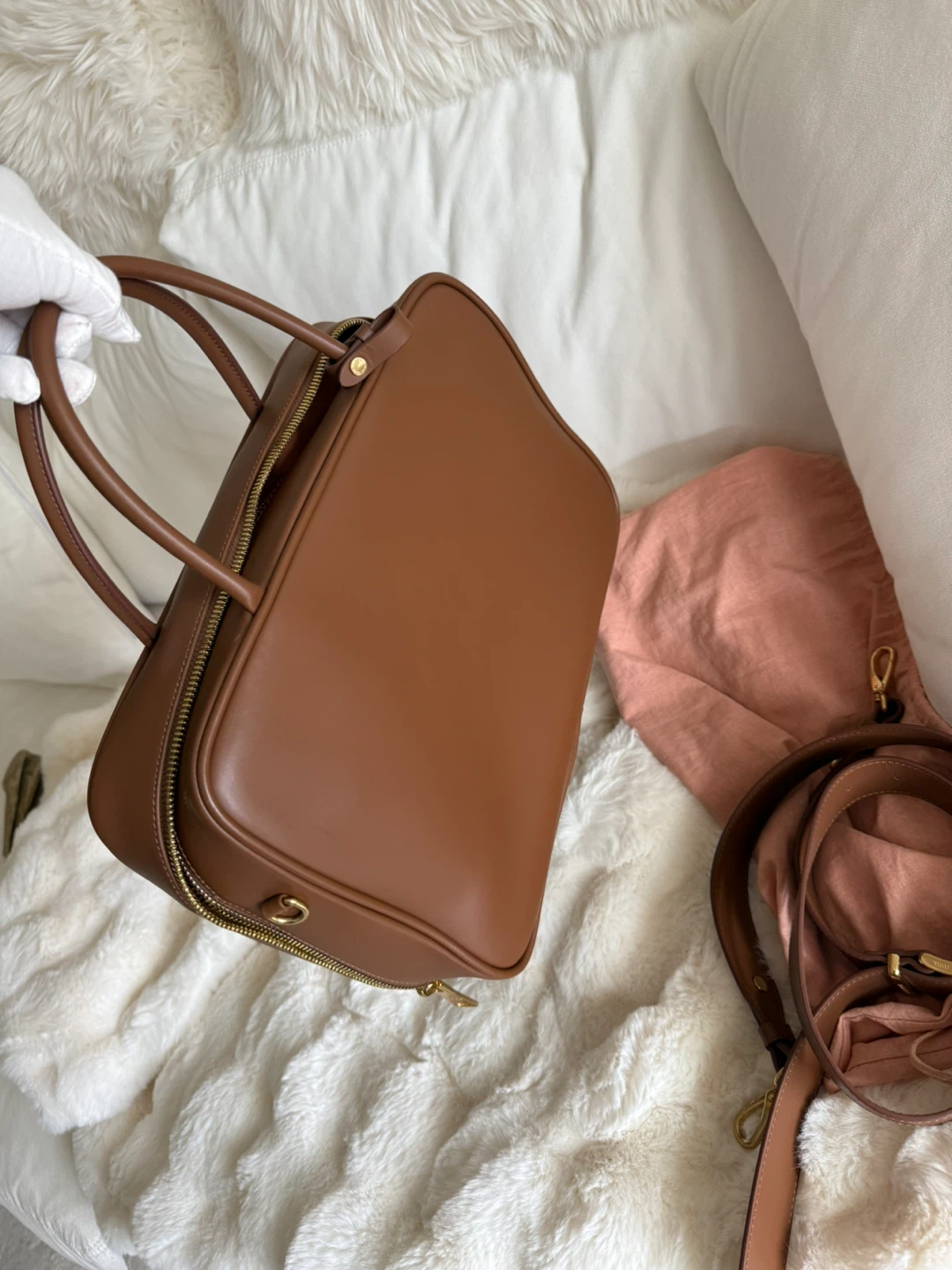 Brown Leather Satchel Handbag - photo 5