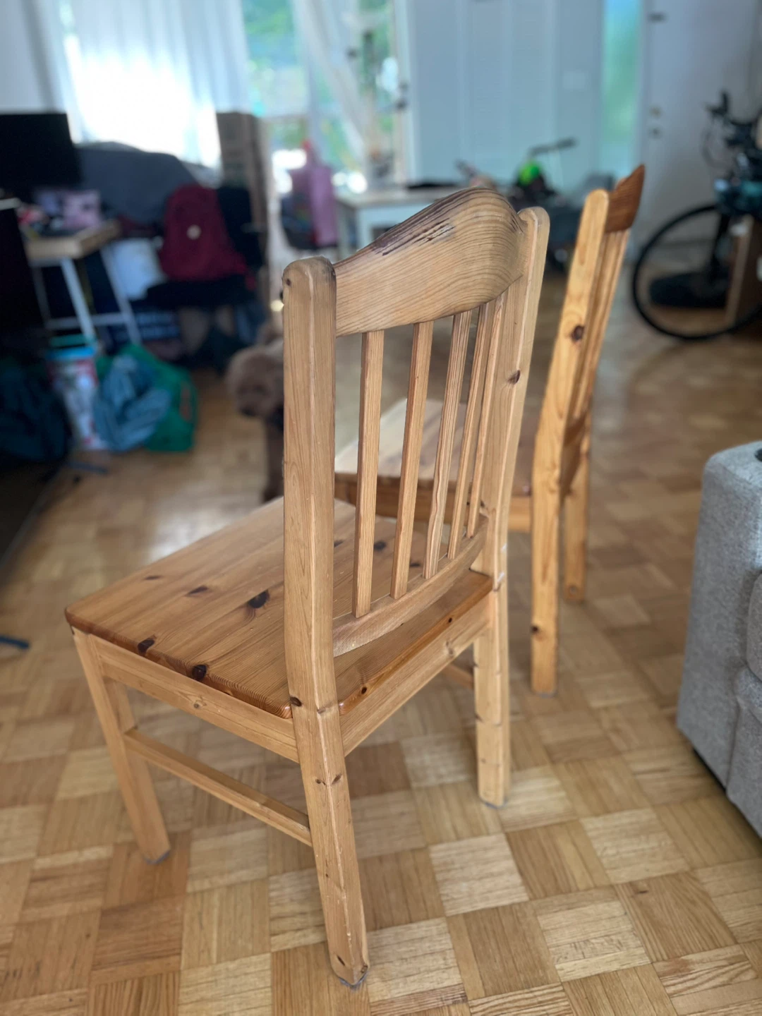 Set of 2 Solid Wood Dining Chairs - photo 3