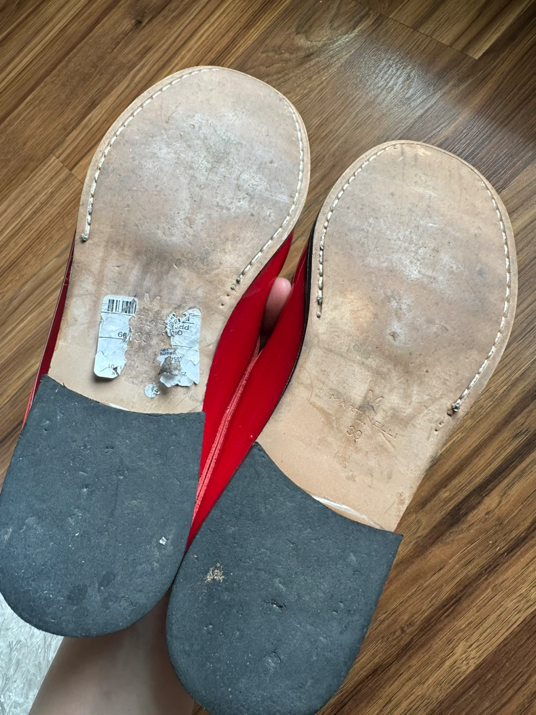 Red Patent Leather Loafers by Martinelli - Size UK 6 - photo 5