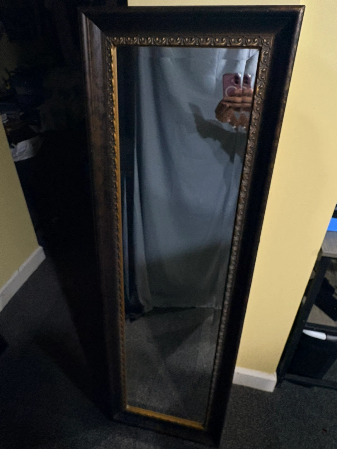 Lg  Distressed Tuscan-Style Full-Length Mirror