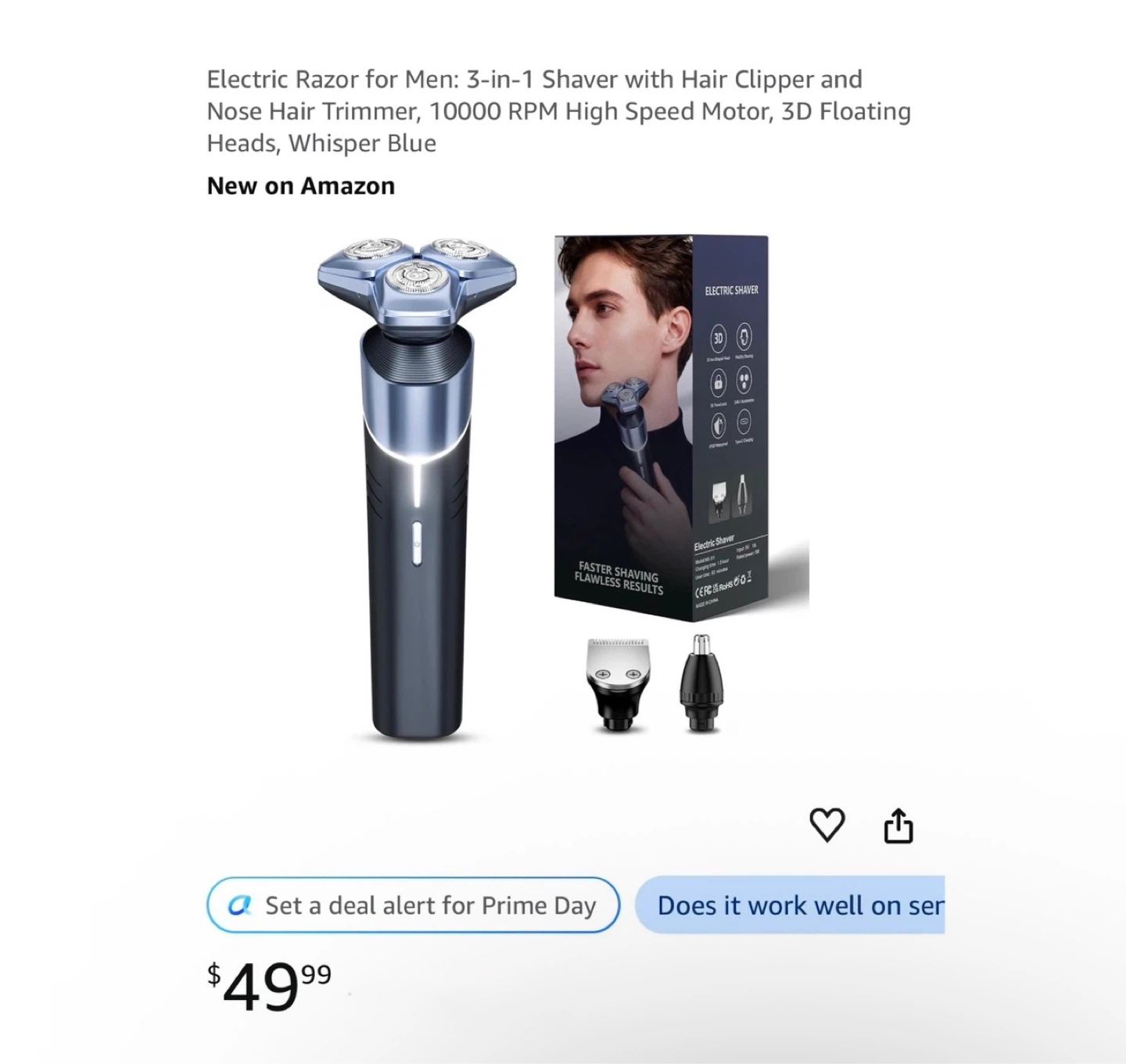 Brand new Electric Razor for Men: 3-in-1 Shaver