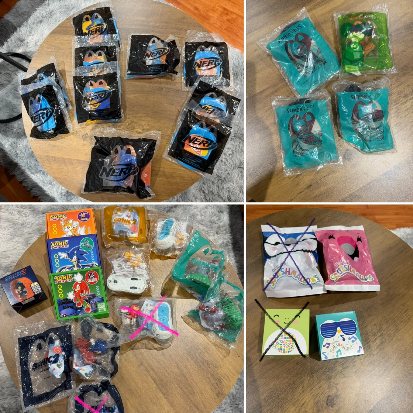 Happy Meal Toys – Nerf, Sonic, Super Pets & Squishmallows