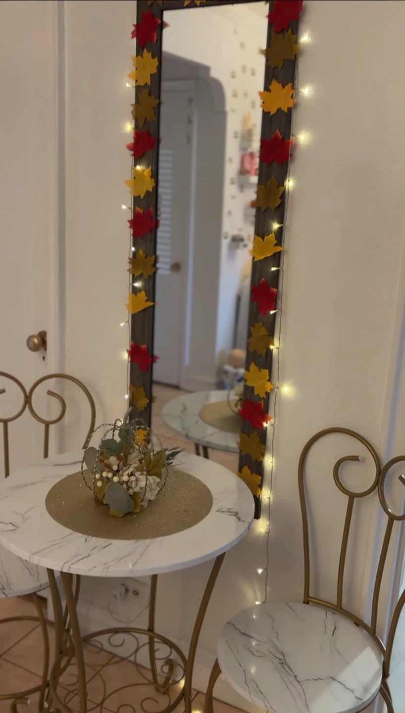 Beautiful white and gold table for two