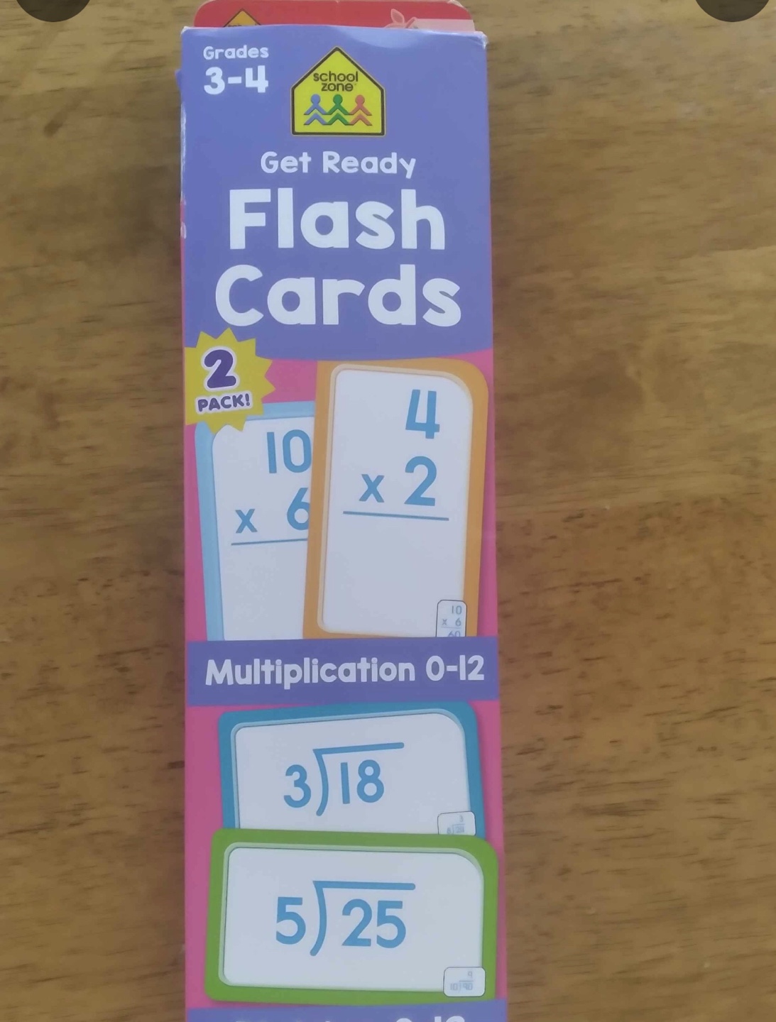 School Zone Get Ready Flash Cards Multiplication 0-12
