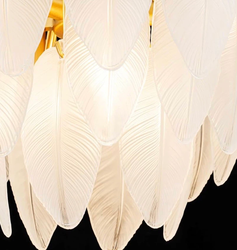 Feather Chandelier - Gold Finish - photo 5