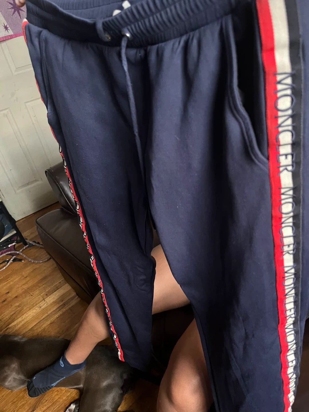 Moncler Navy Track Pants