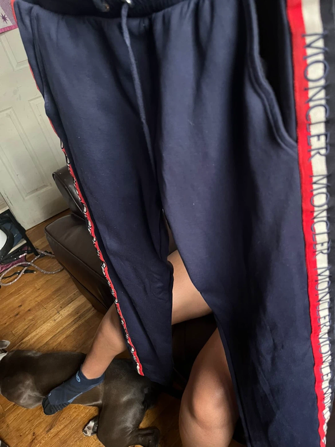 Moncler Navy Track Pants - photo 2
