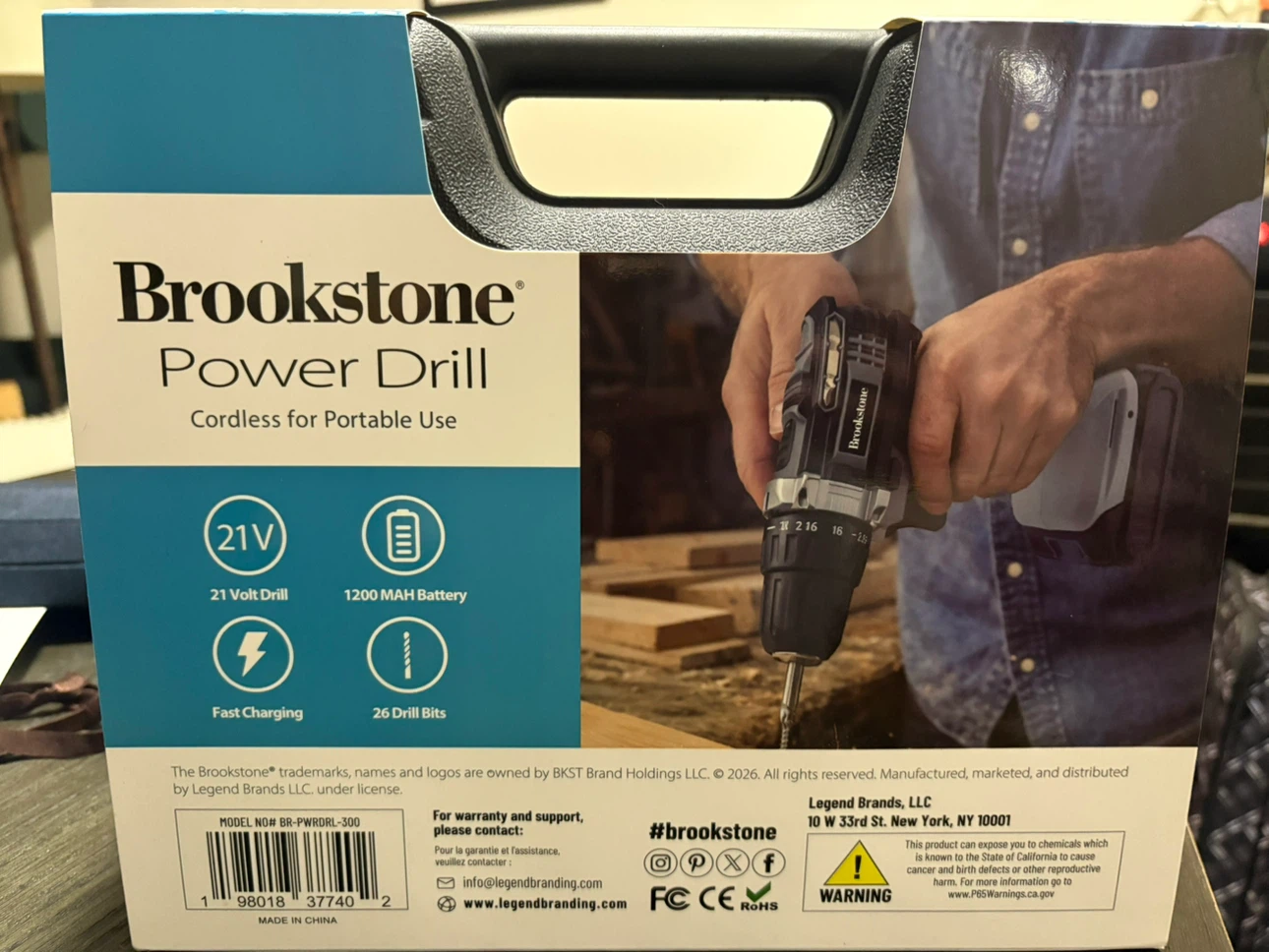 Brookstone 21v Power Drill - Cordless - photo 2