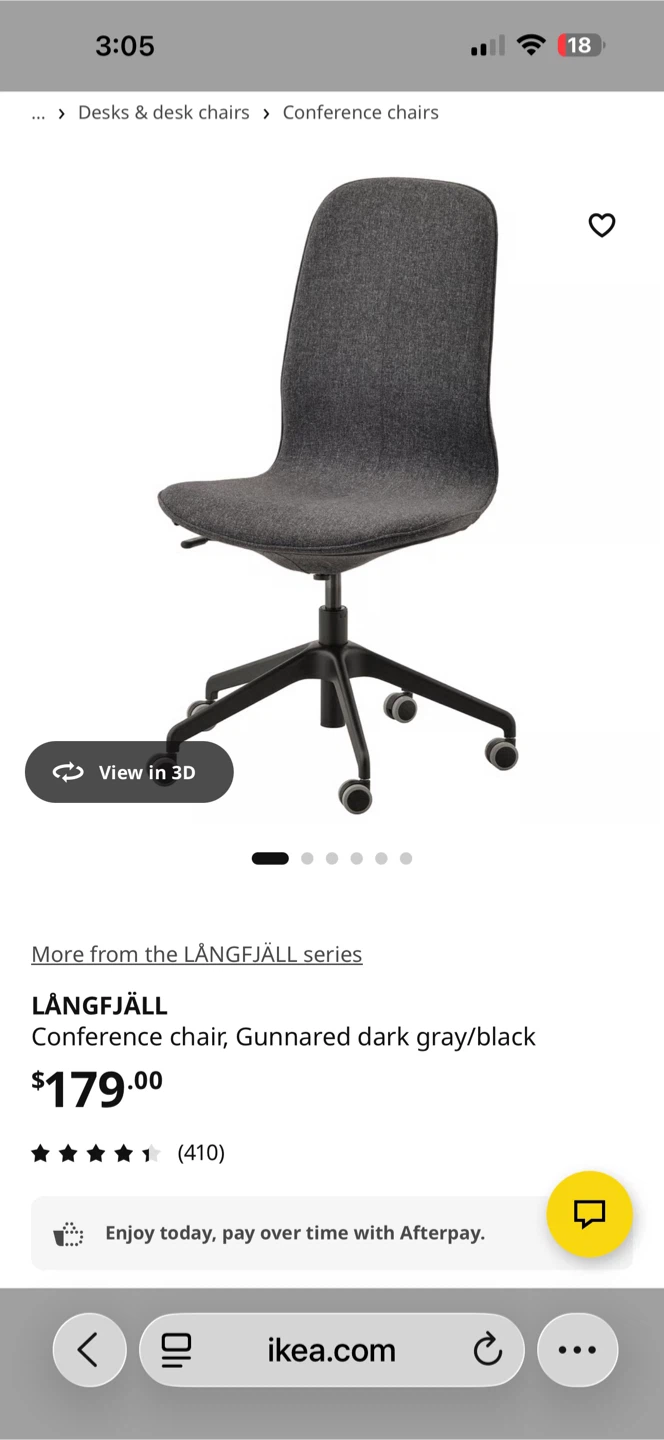 NEW IKEA OFFICE DESK TASK CHAIR MODERN ADJUSTABLE - photo 2