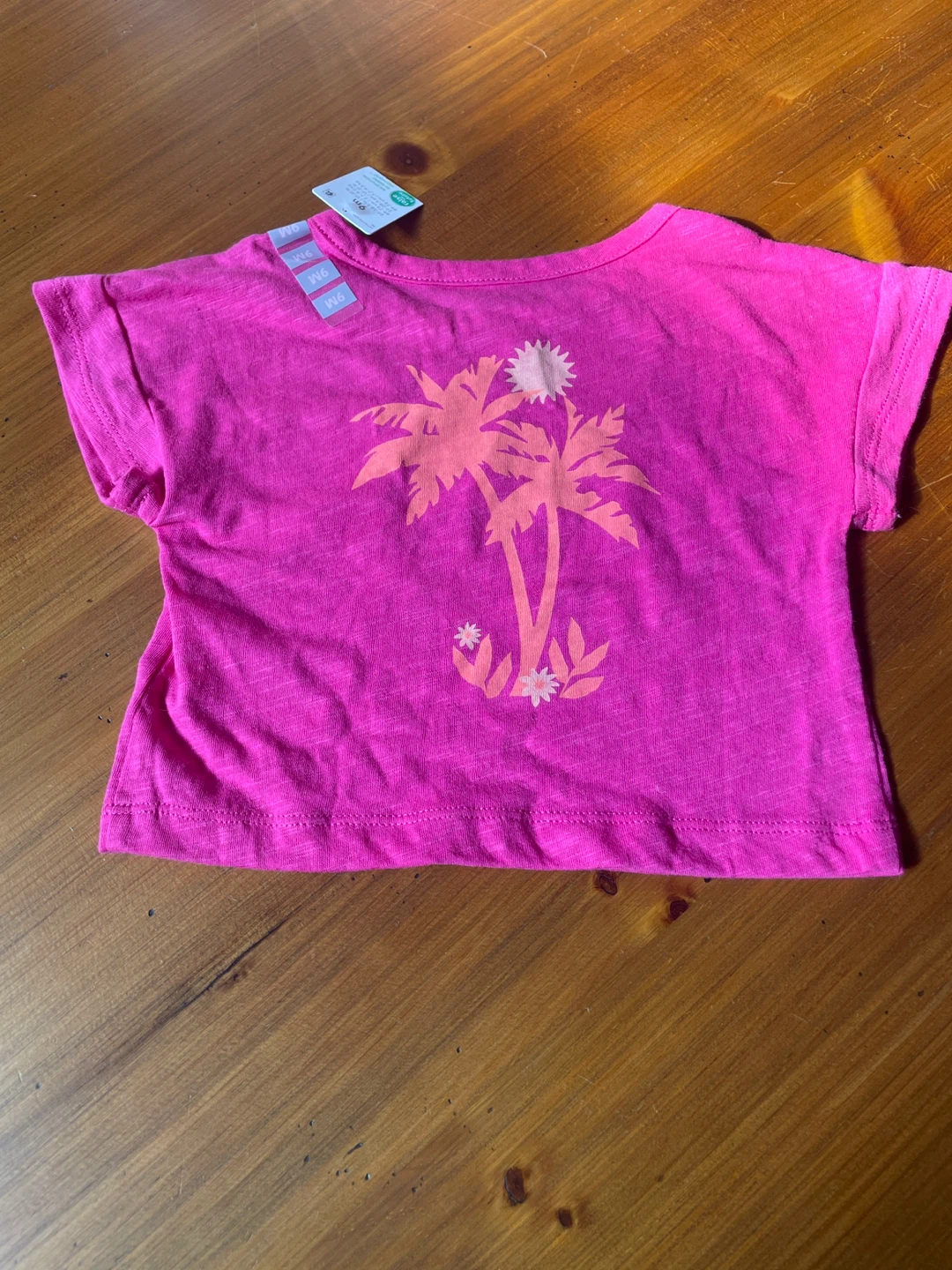 Carters Pink 'All Smiles' T-Shirt with Palm Trees
