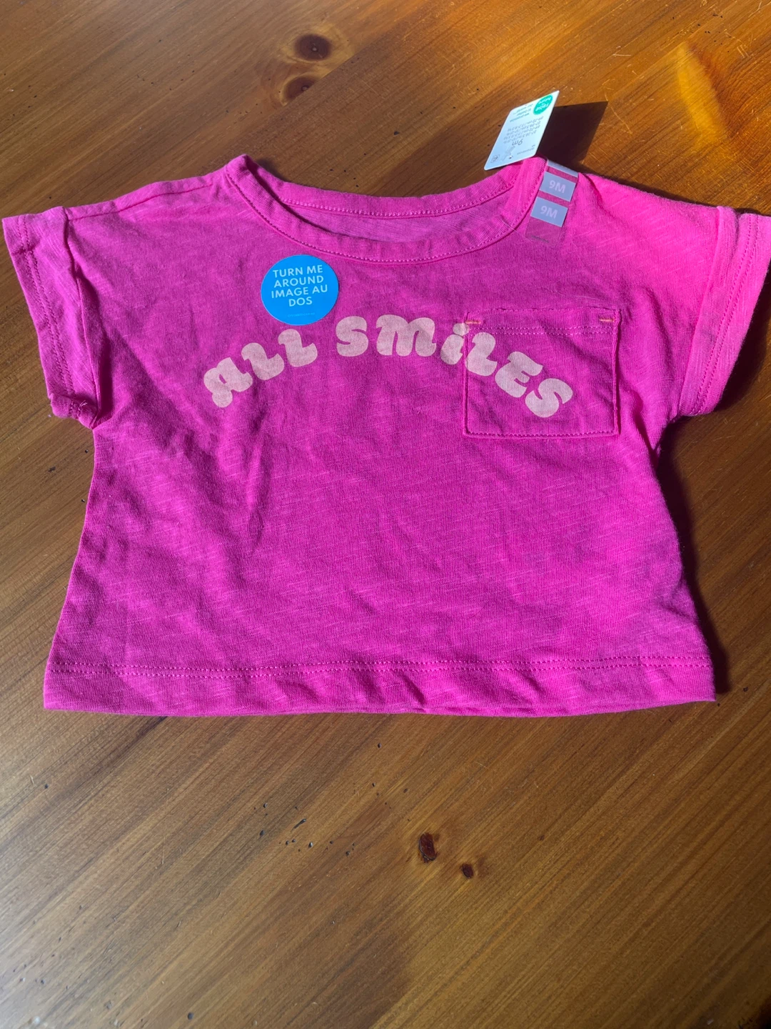 Carters Pink 'All Smiles' T-Shirt with Palm Trees - photo 2